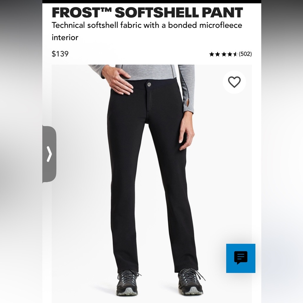 Kuhl Softshell Frost Pants 10R